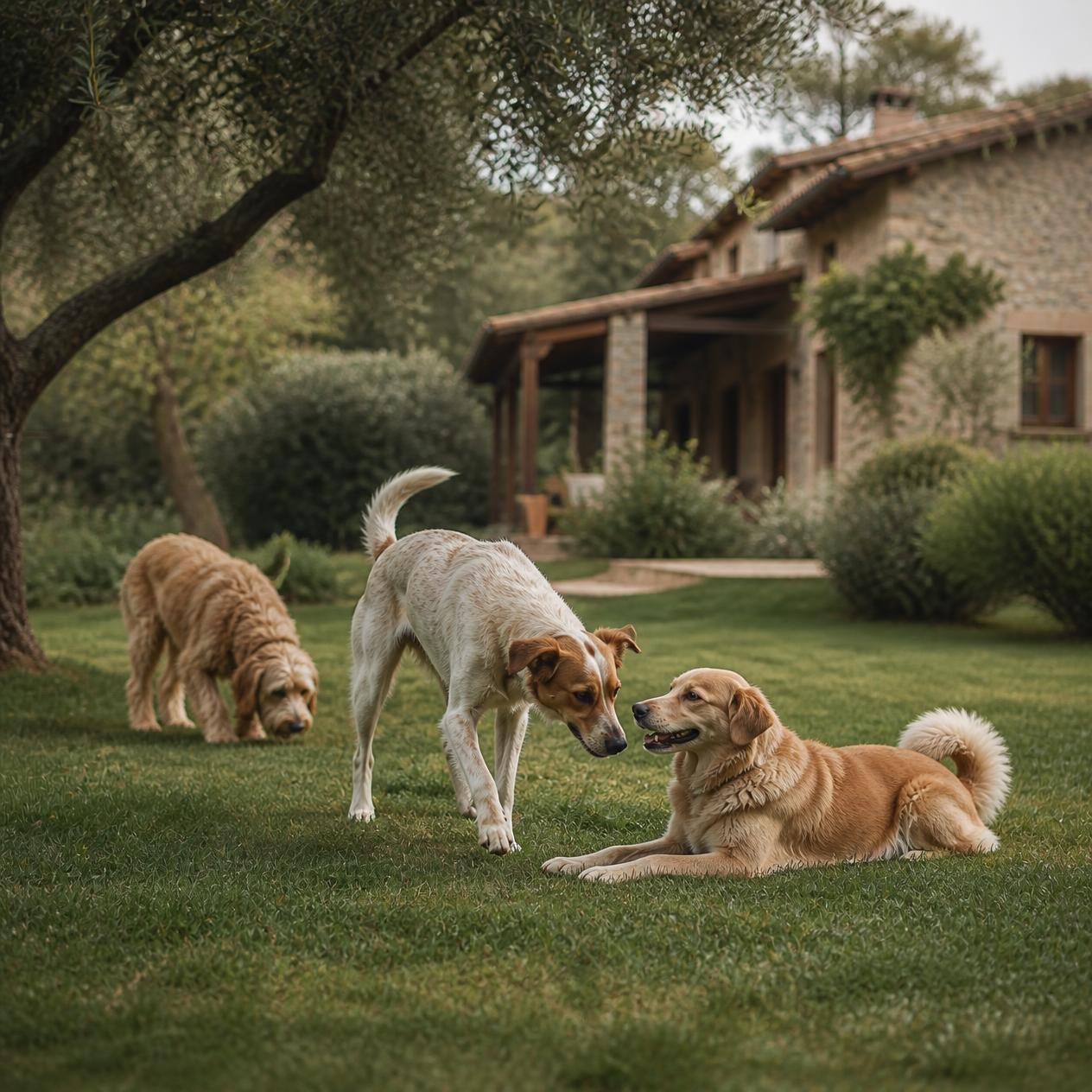 Perro disfrutando de una estancia relajada